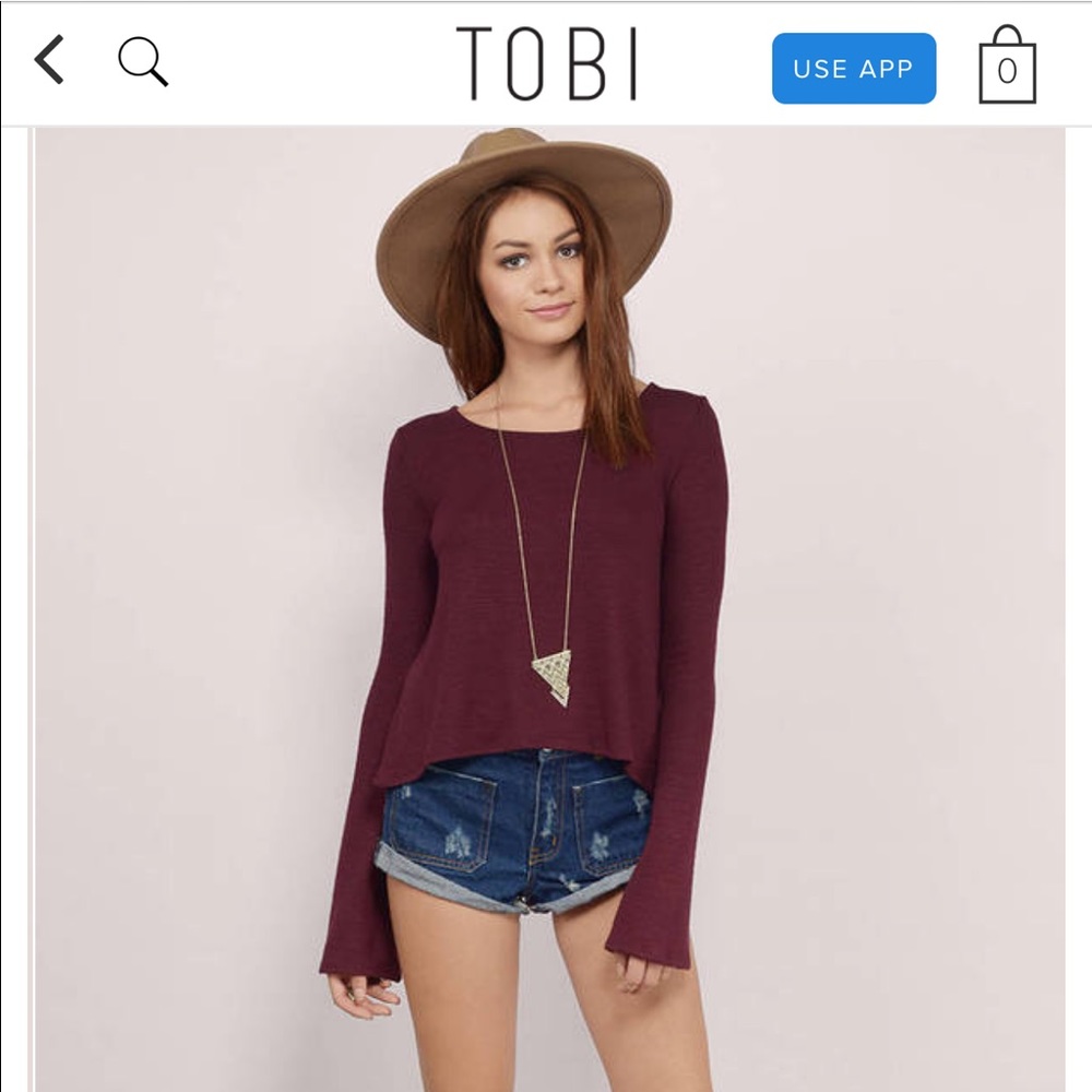 Tobi bell sleeve top